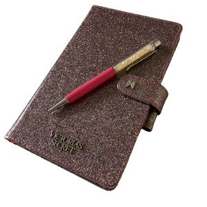 Victoria Secret Glittery Journal Notebook Diary Book & Pen NEW